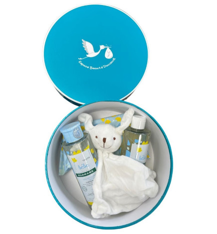 Klorane – bébé coffret bleu, 3 produits & 1 doudou