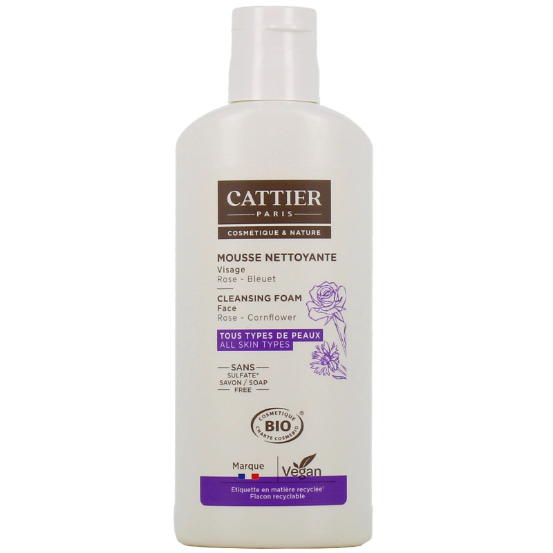 CATTIER Mousse Nettoyante Visage Bio, 150 ml