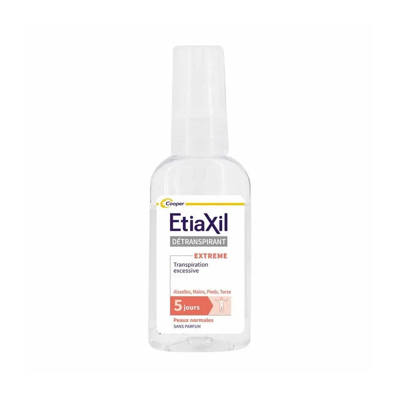 ETIAXIL – Spray déodorant aisselles mains pieds torse, 30 ml
