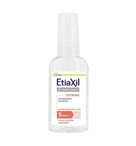 ETIAXIL – Spray déodorant aisselles mains pieds torse, 30 ml
