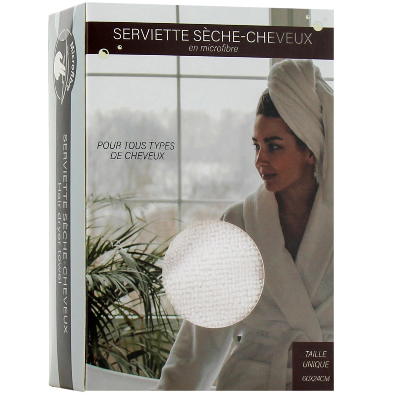 LE COMPTOIR DES TENDANCES - Serviette Sèche-Cheveux Microfibre