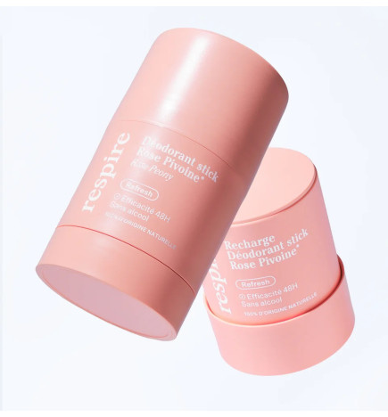 Respire – Recharge Déodorant Rose Pivoine Stick, 50 g
