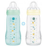 MAM Easy Active 2 Biberons - Couleur : Pearl/Ice, 330 ml