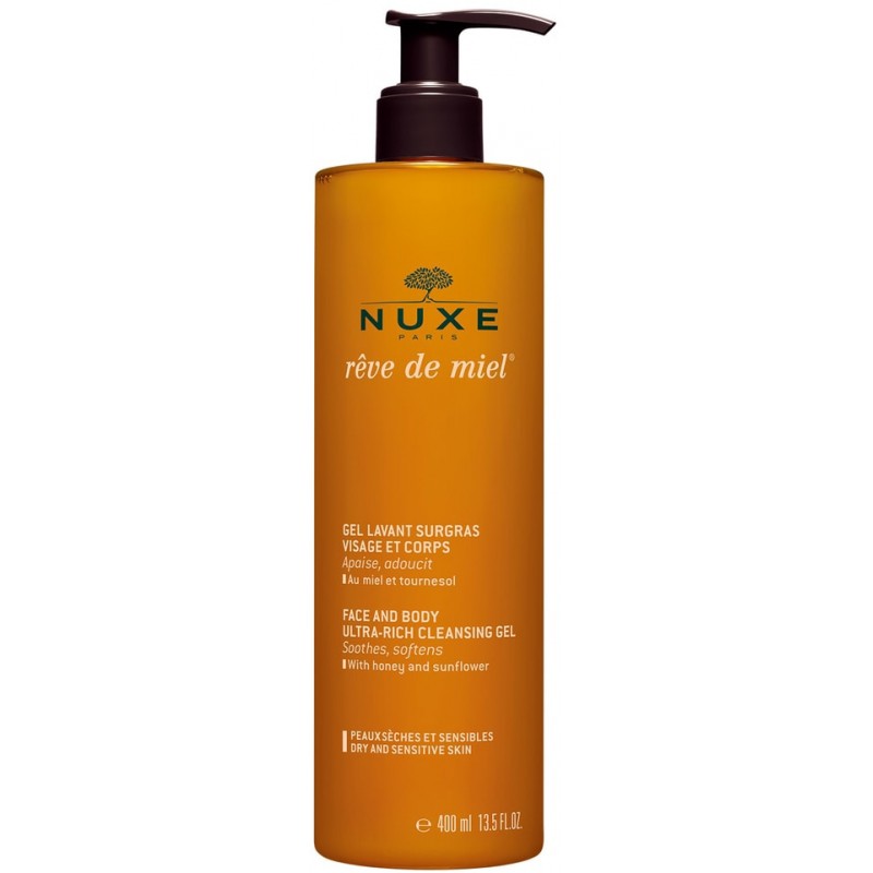 Nuxe Reve de Miel Gel Lavant Surgras Visage et Corps 400 ml