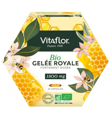 Vitaflor – Gelée Royale Bio 1800 mg, 20 ampoules
