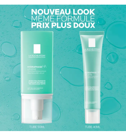 La Roche-Posay – Hydraphase Crème hydratante HA légère, 40 ml