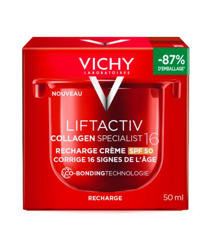 Vichy – Liftactiv Supreme Recharge crème jour anti-âge pro-collagène SPF50, 50 ml