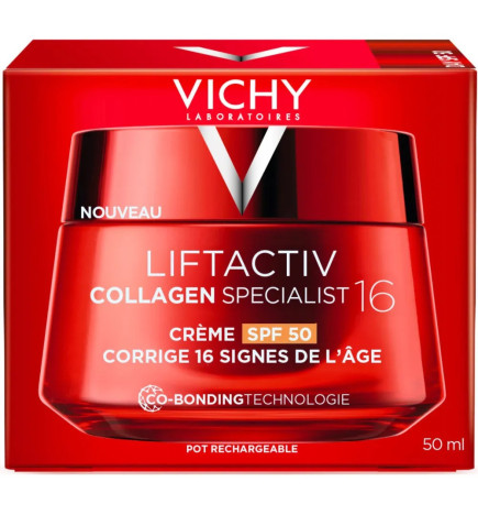 Vichy – Liftactiv Supreme crème jour anti-âge pro-collagène SPF50, 50 ml