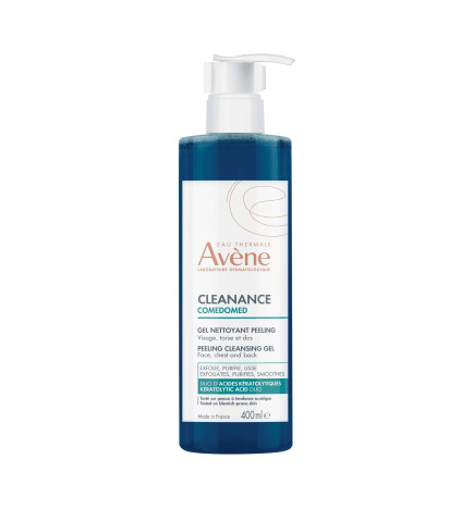 AVENE – Cleanance Comedomed+ Gel nettoyant peeling peaux à tendance acnéique, 400 ml