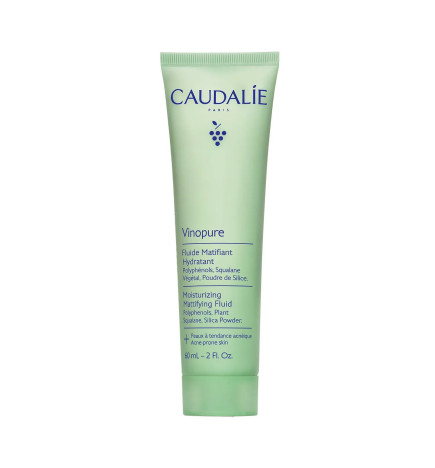 Caudalie – vinopure fluide matifiant hydratant peaux à tendance acnéique, 60 ml