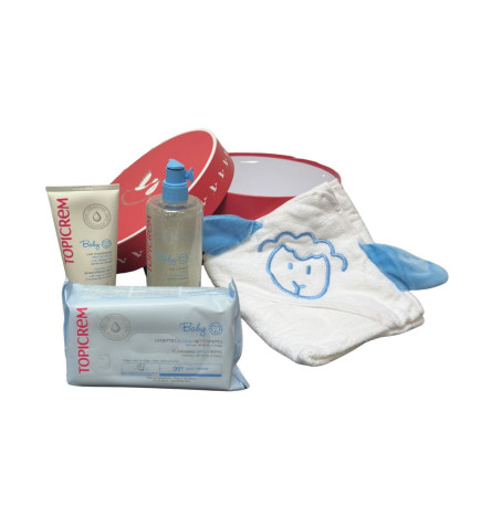 Topicrem – Bébé Coffret Rose Naissance + Cape de Bain Offerte