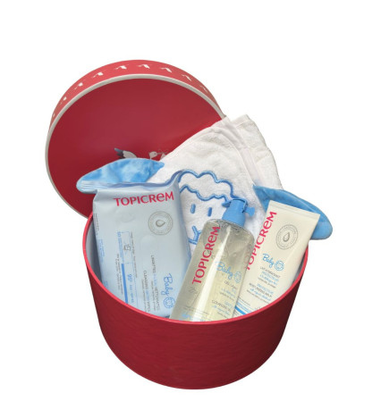 Topicrem – Bébé Coffret Rose Naissance + Cape de Bain Offerte