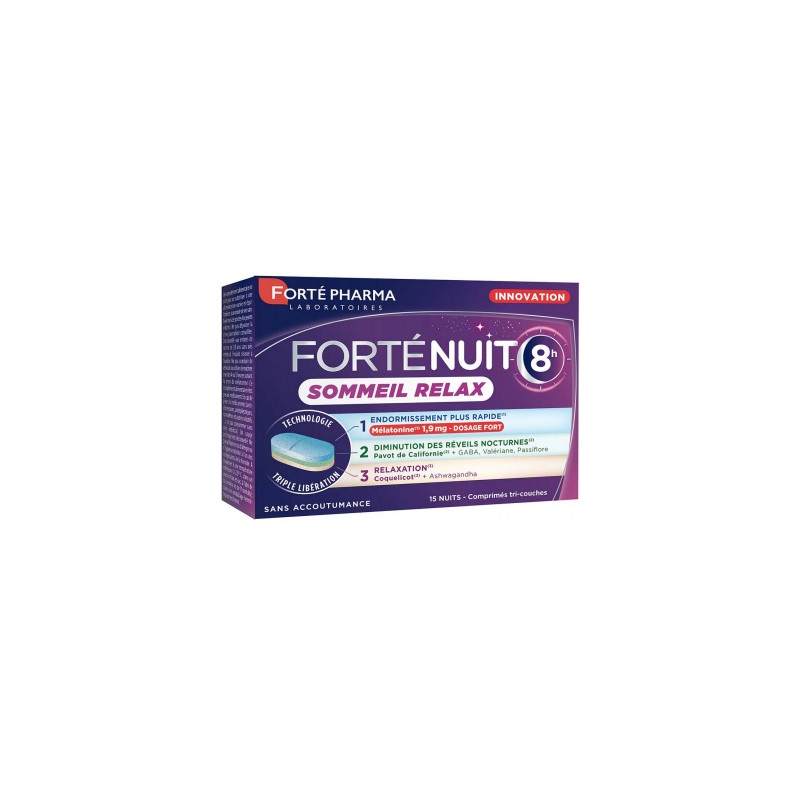 FORTE PHARMA - Forté Nuit 8h Sommeil Relax, comprimés x 15