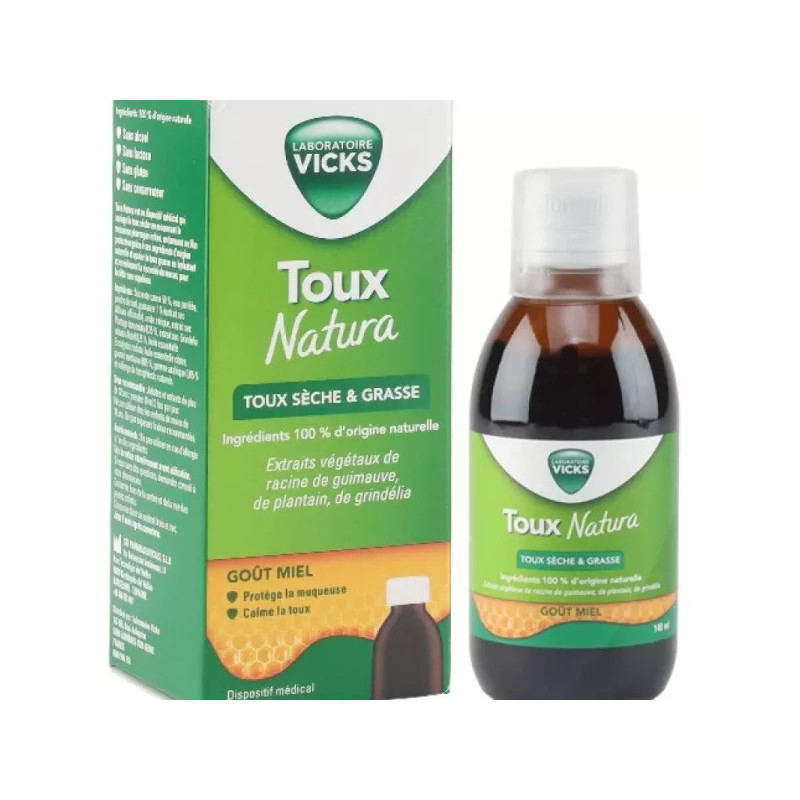 VICKS - Toux Nature Toux sèche & Grasse 140ml