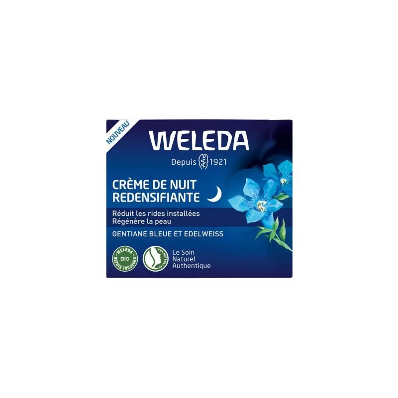 WELEDA - Crème de Nuit Redensifiante Gentiane Bleue & Edelweiss, 40 ml