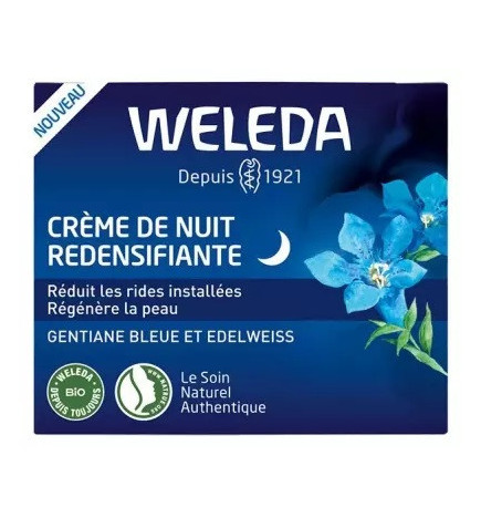 Weleda – Crème de Nuit Redensifiante Gentiane Bleue & Edelweiss, 40 ml