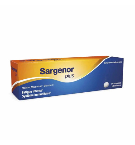 Sargenor – Plus Arginine, Magnésium & Vitamine C, 14 comprimés effervescents
