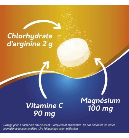 Sargenor – Plus Arginine, Magnésium & Vitamine C, 14 comprimés effervescents