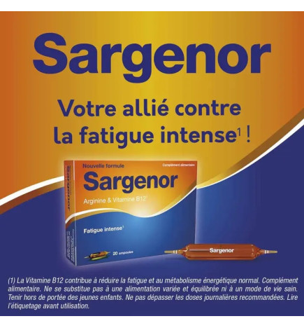 Sargenor – Arginine & Vitamine B12, ampoules