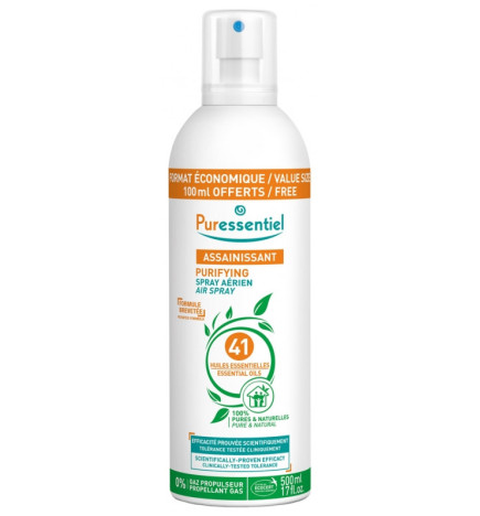 Puressentiel –  Assainissant Spray Aérien aux 41 Huiles Essentielles, 500 ml