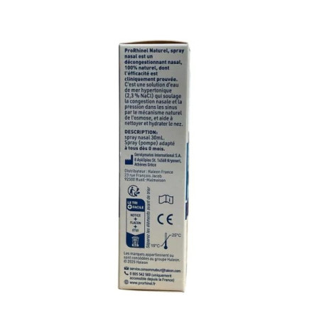 Prorhinel –  Spray Nasal Naturel Nez Congestionné, 30ML