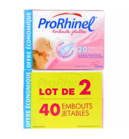 Prorhinel – Embouts Jetables Souples Pour Mouche Bébé, 40 EMBOUTS