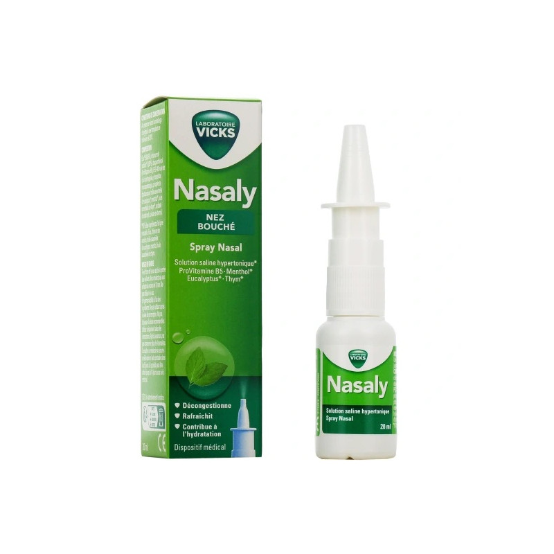 VICKS - Nasaly Spray Nasal Décongestionnant Nez Bouché, 20ml