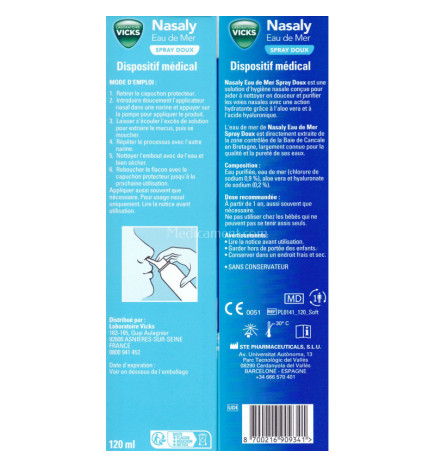 Nasaly – Eau de Mer Spray Doux, 120 ml