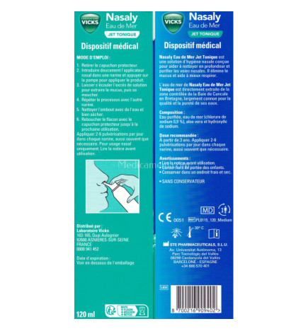 Nasaly – Eau de Mer Jet Tonique, 120 ml