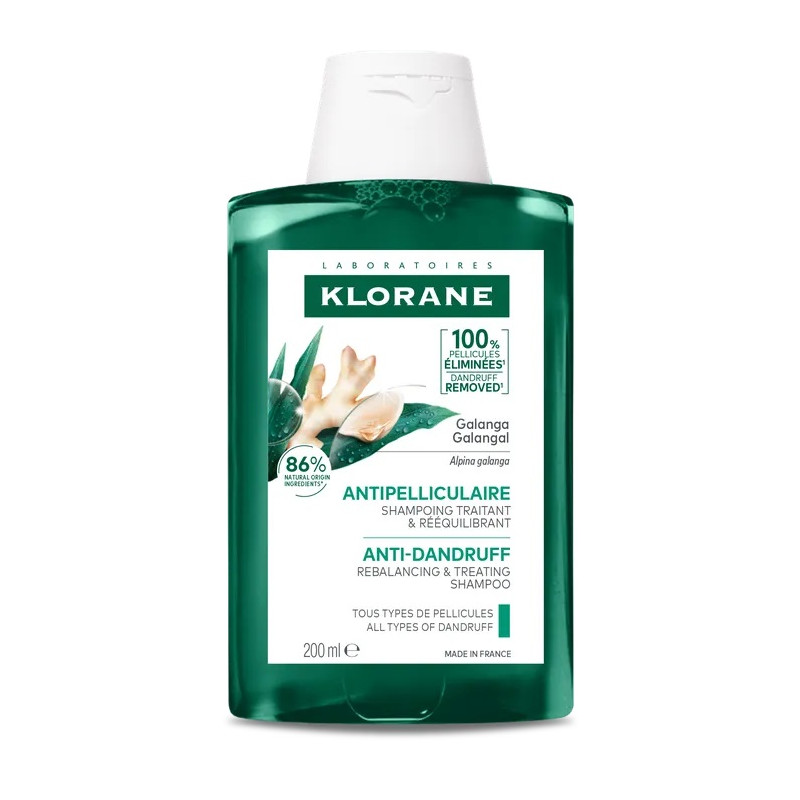 KLORANE - Shampoing rééquilibrant antipelliculaire au Galanga, 200ml