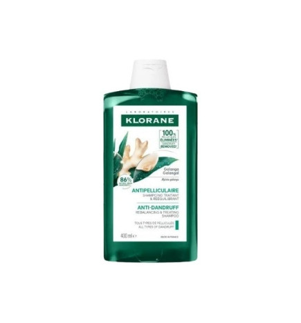 Klorane – shampoing antipelliculaire rééquilibrant au galanga, 400 ml