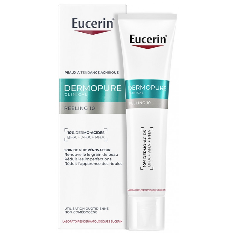 EUCERIN - DermoPure Clinical Peeling 10 soin de nuit rénovateur, 40ml
