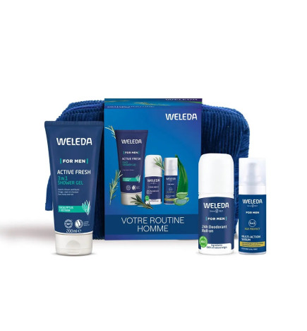 Weleda – Trousse Soins Hygiène Homme, 3 produits + trousse