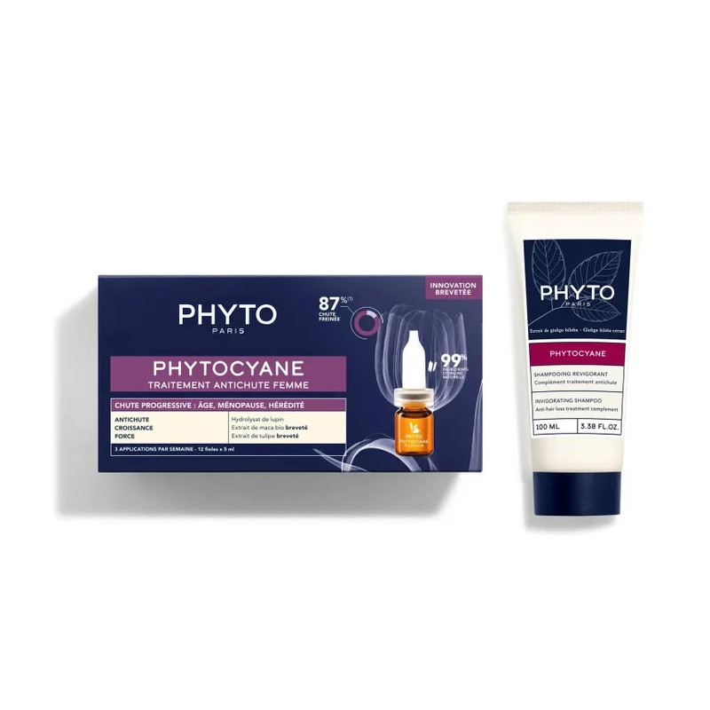 PHYTO – Coffret Antichute Femme Phytocyane (Traitement + Shampooing 100 ml)