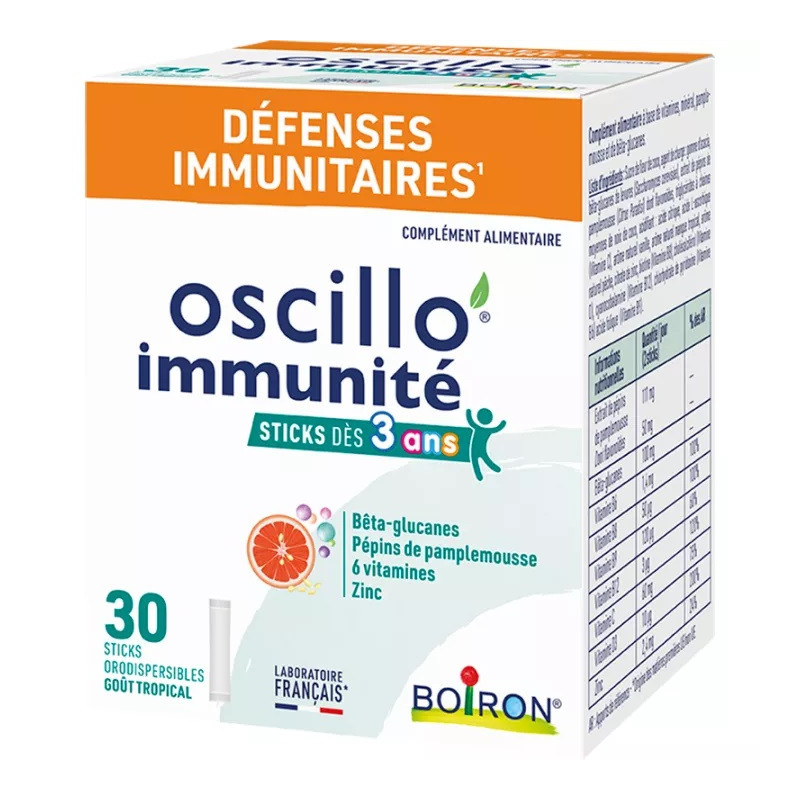 BOIRON – Oscillo’Immunité Enfant, 30 sticks orodispersibles
