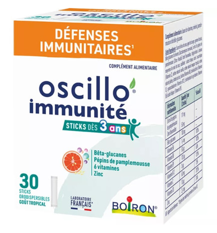 Boiron – Oscillo’Immunité Enfant, 30 sticks orodispersibles