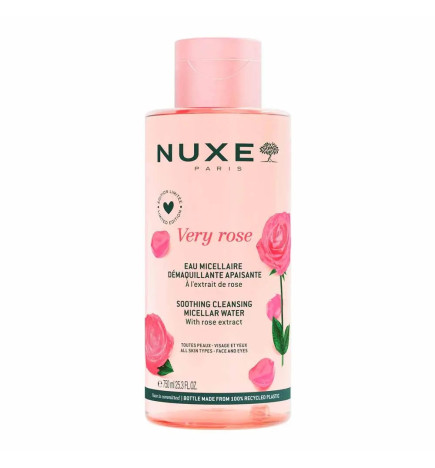 NUXE – Very Rose Eau Micellaire Démaquillante Apaisante, 750 ml