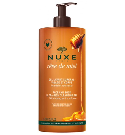 NUXE –  Gel Lavant Surgras Rêve de Miel, 750 ml