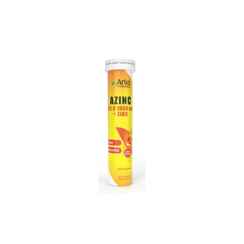 ARKOPHARMA – Azinc Vitamine C + Zinc, 1000mg, Comprimés Effervescents