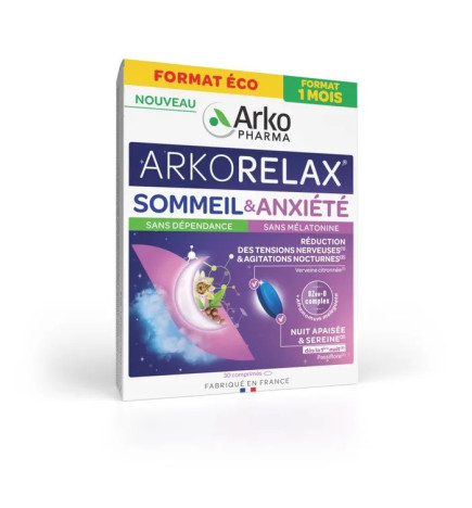 Arkorelax – Sommeil & anxiété, 30 comprimés