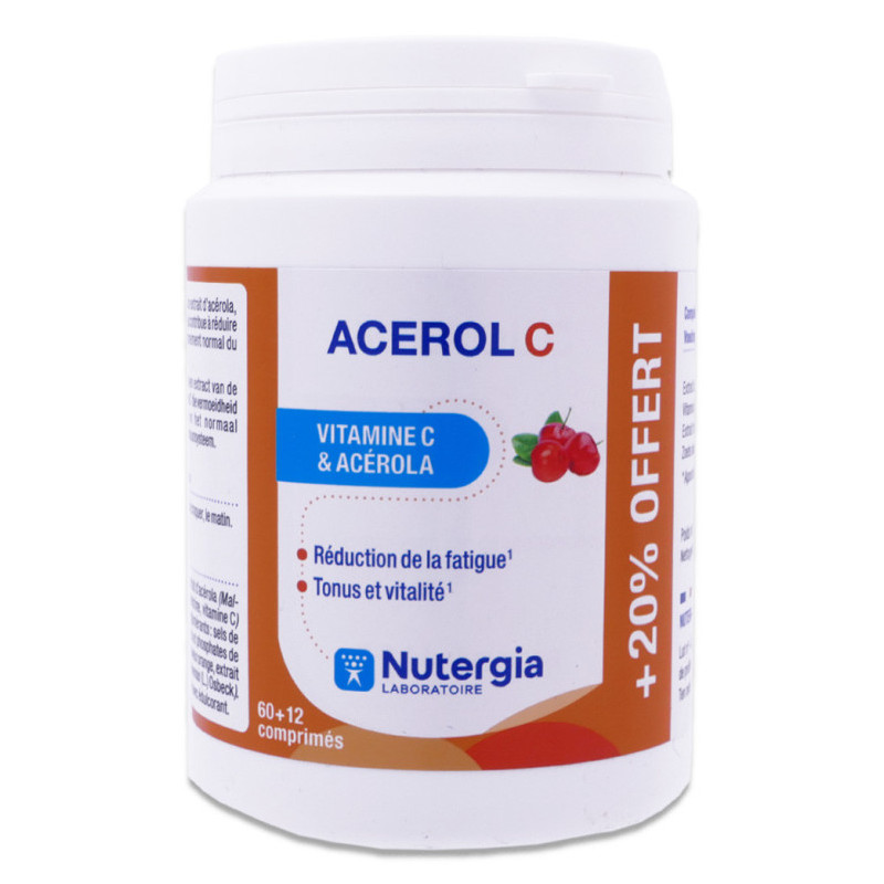 NUTERGIA – Acerol C, 60 + 12 comprimés