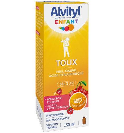 Alvityl – Enfant sirop toux sèche & grasse, 150ml