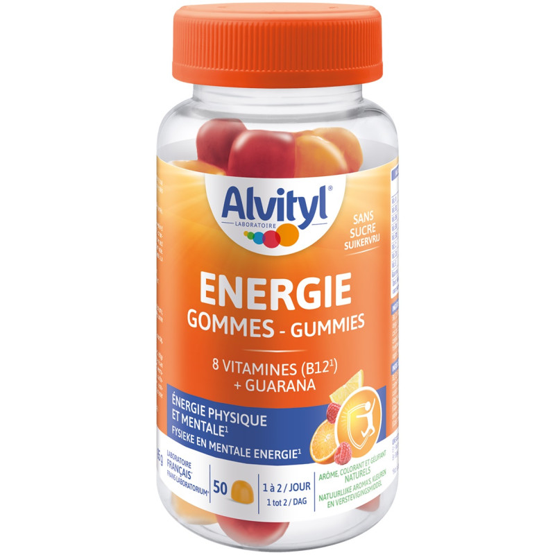 ALVITYL – Énergie 8 Vitamines & Guarana, 50 gummies