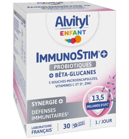 ALVITYL – Enfant ImmunoStim+ Probiotiques, 30 sachets
