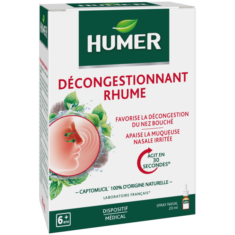 HUMER – Décongestionnant Rhume Spray Nasal, 20 ml