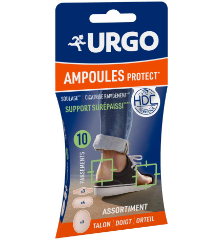 Urgo – Ampoules mix pansements hydrocolloïdes, 10 unités