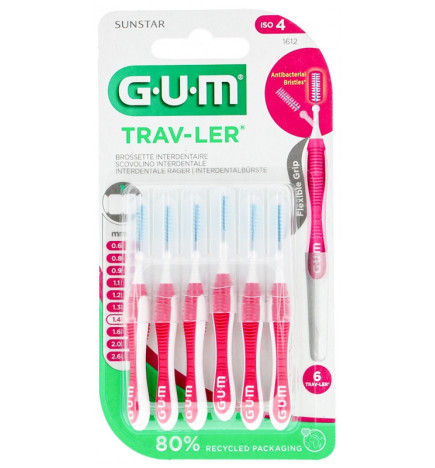 GUM – Trav-Ler Brossettes Interdentaires Taille 1612 (1,4 mm), 6 unités