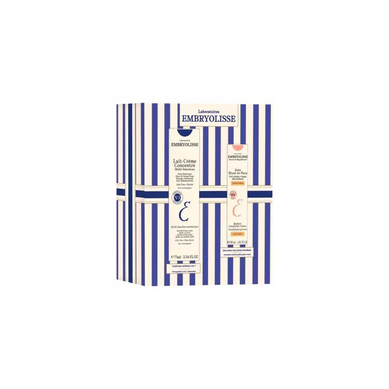 EMBRYOLISSE – Coffret Lait-Crème Concentré 75 ml + Soin Blush de Peau Détoxifiant 30 ml