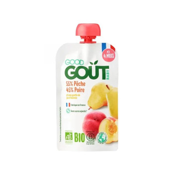 GOOD GOÛT – Gourde Pêche & Poire Bio, 90 g