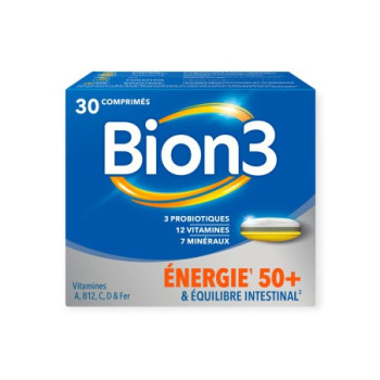 Bion3 – Énergie 50+ complément alimentaire, 30 comprimés